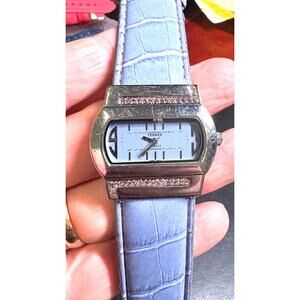 Women's Bijoux Terner Silver Tone Watch, Matching Band and Face, Crystal Accents